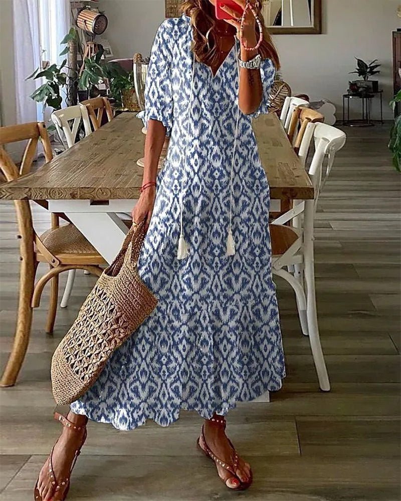 ANOUK™ - POMPON-TIE MIDI DRESS