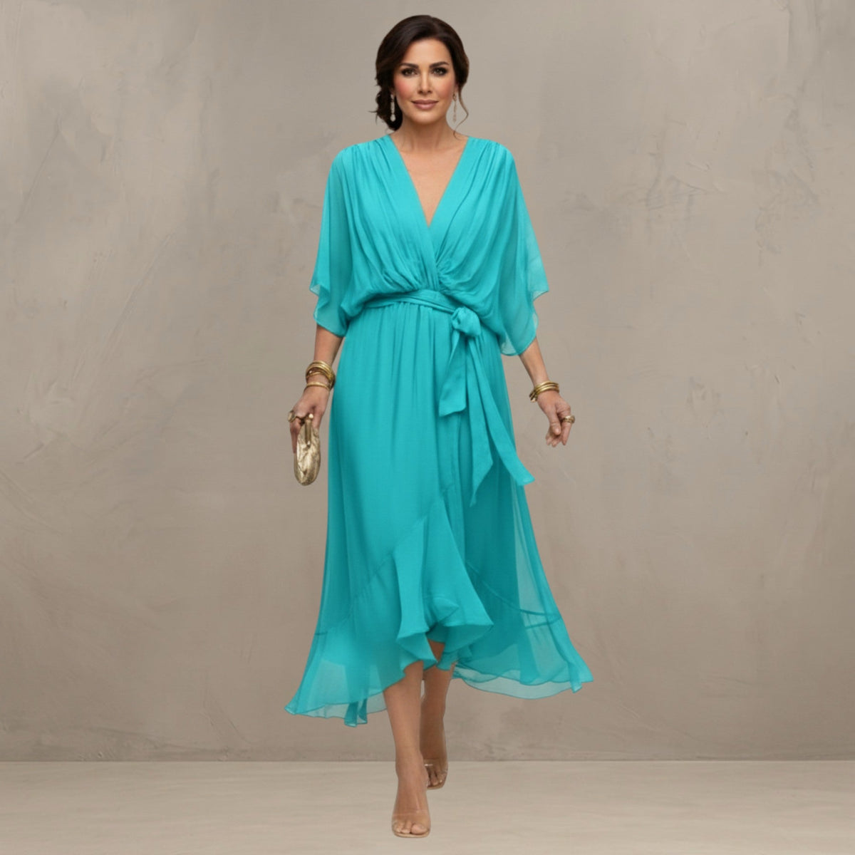 MARTA™ - FLOWING CHIFFON MAXI DRESS