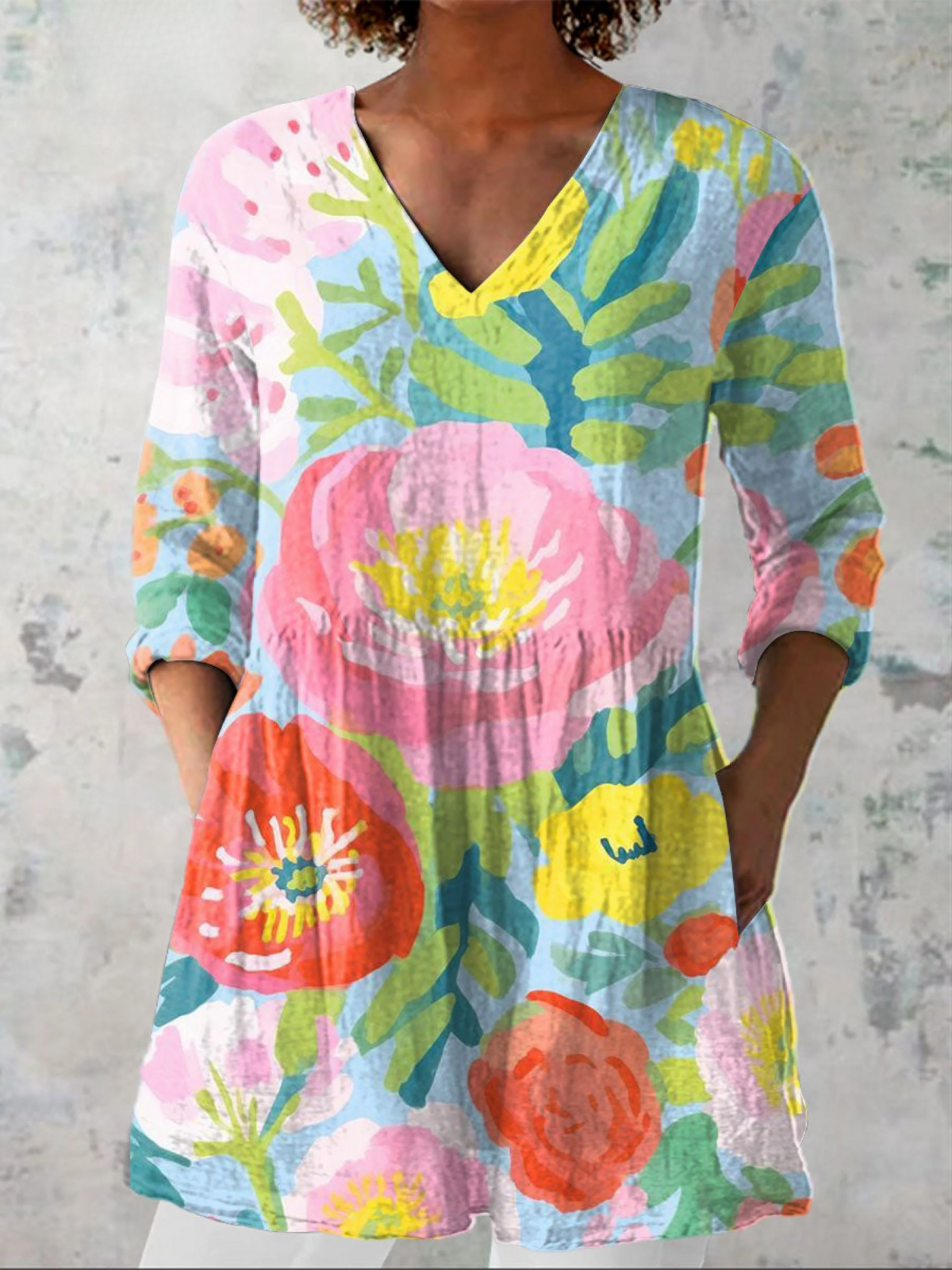 HELENE™ - FLOWING V-NECK BLOUSE