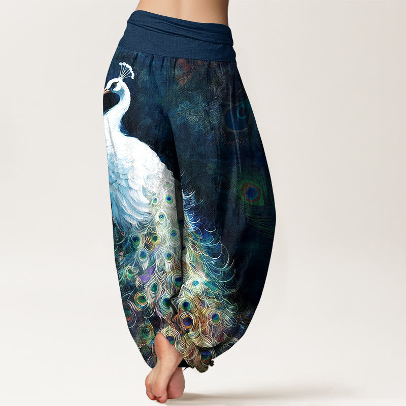 AVALON™ - PEACOCK PRINT HAREM PANTS