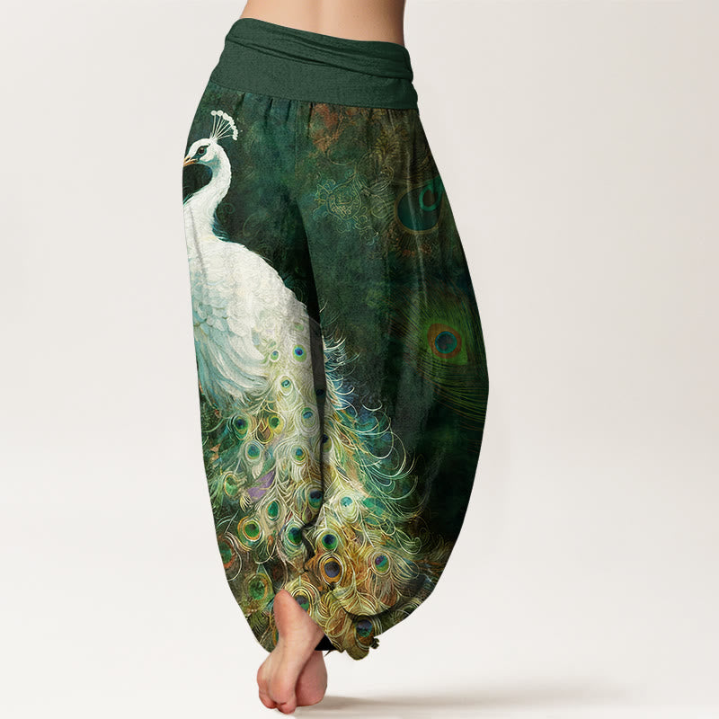 AVALON™ - PEACOCK PRINT HAREM PANTS