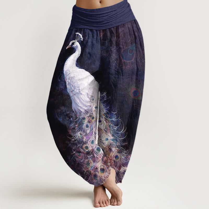 AVALON™ - PEACOCK PRINT HAREM PANTS
