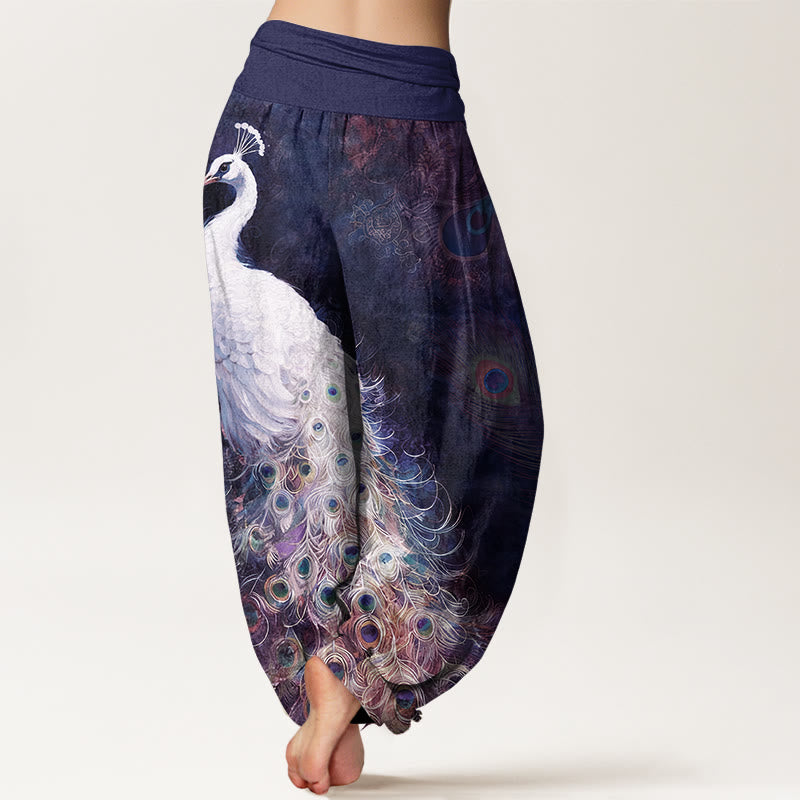 AVALON™ - PEACOCK PRINT HAREM PANTS