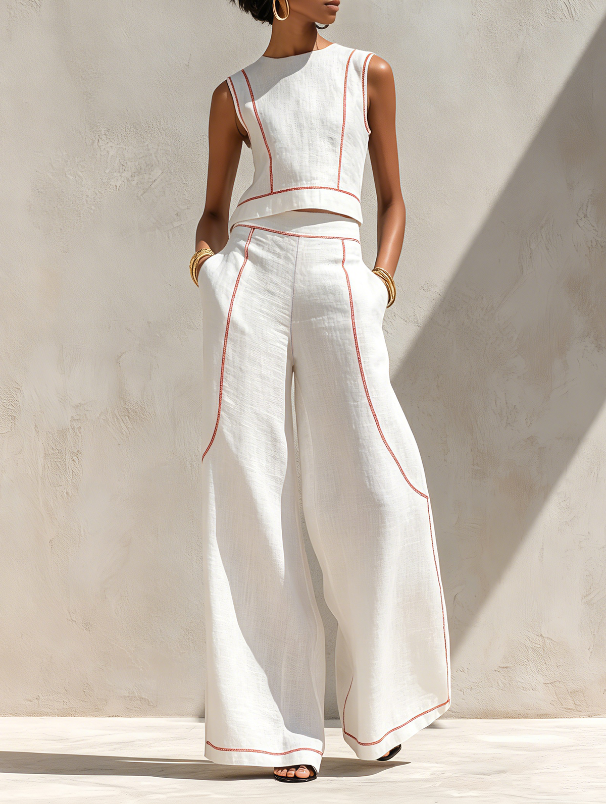 ROSALIE™ - CONTRAST STITCH TWO-PIECE SET