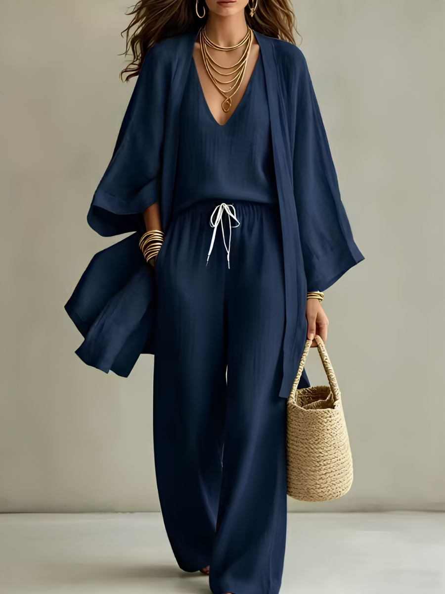 ELOISE™ - THREE-PIECE WIDE-LEG CO-ORD