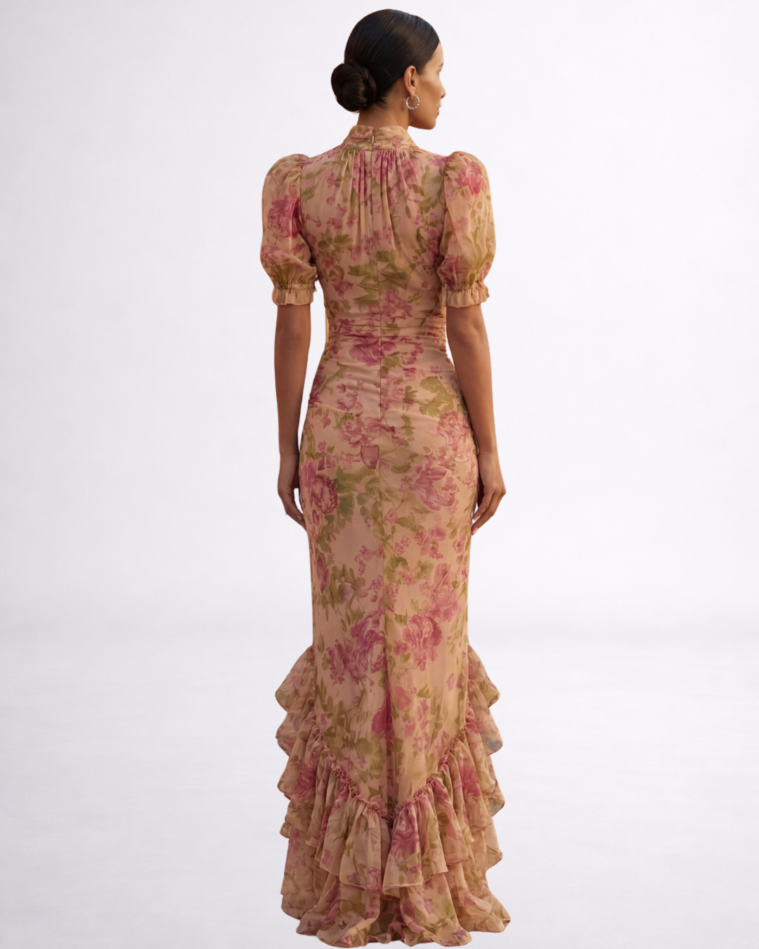 ROSARIO™ - PUFF-SLEEVE FLORAL MAXI DRESS
