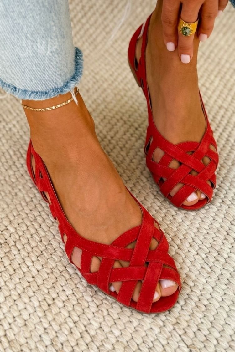 CATERINA™ - WOVEN CROSSOVER SANDALS