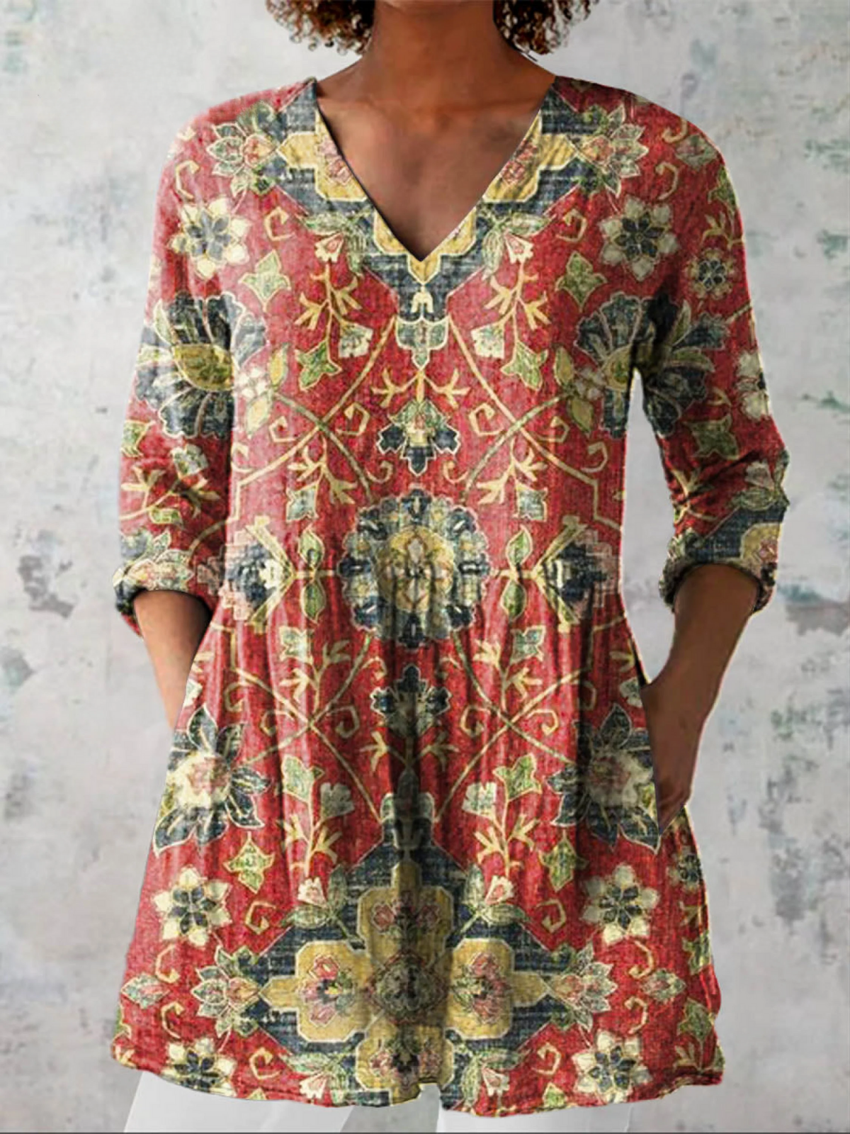 LEA™ - FLOWING V-NECK BLOUSE