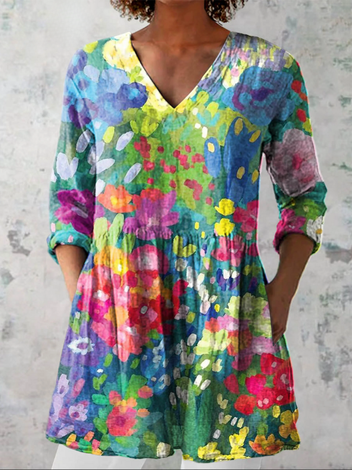 MAELLE™ - FLOWING V-NECK BLOUSE