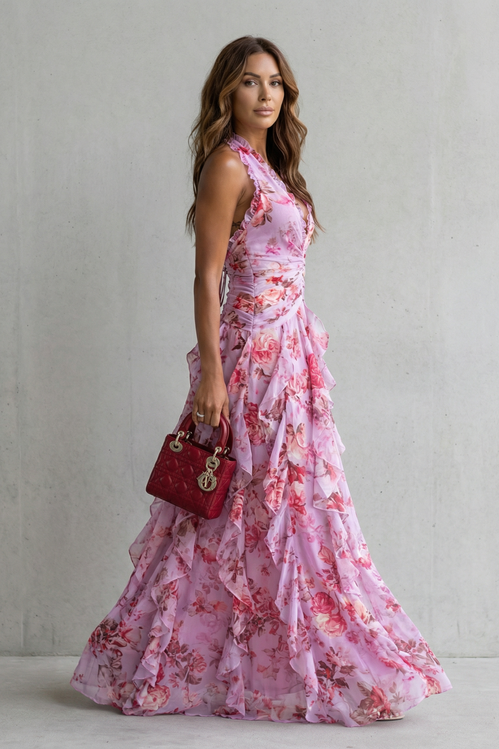 BELLADINA™ - TIERED FLORAL MAXI DRESS