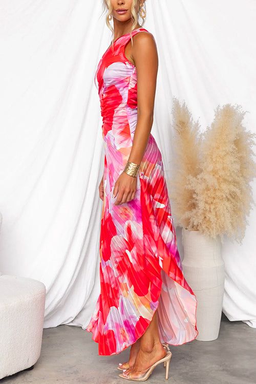 YANIRA™ - PLEATED ONE-SHOULDER DRESS