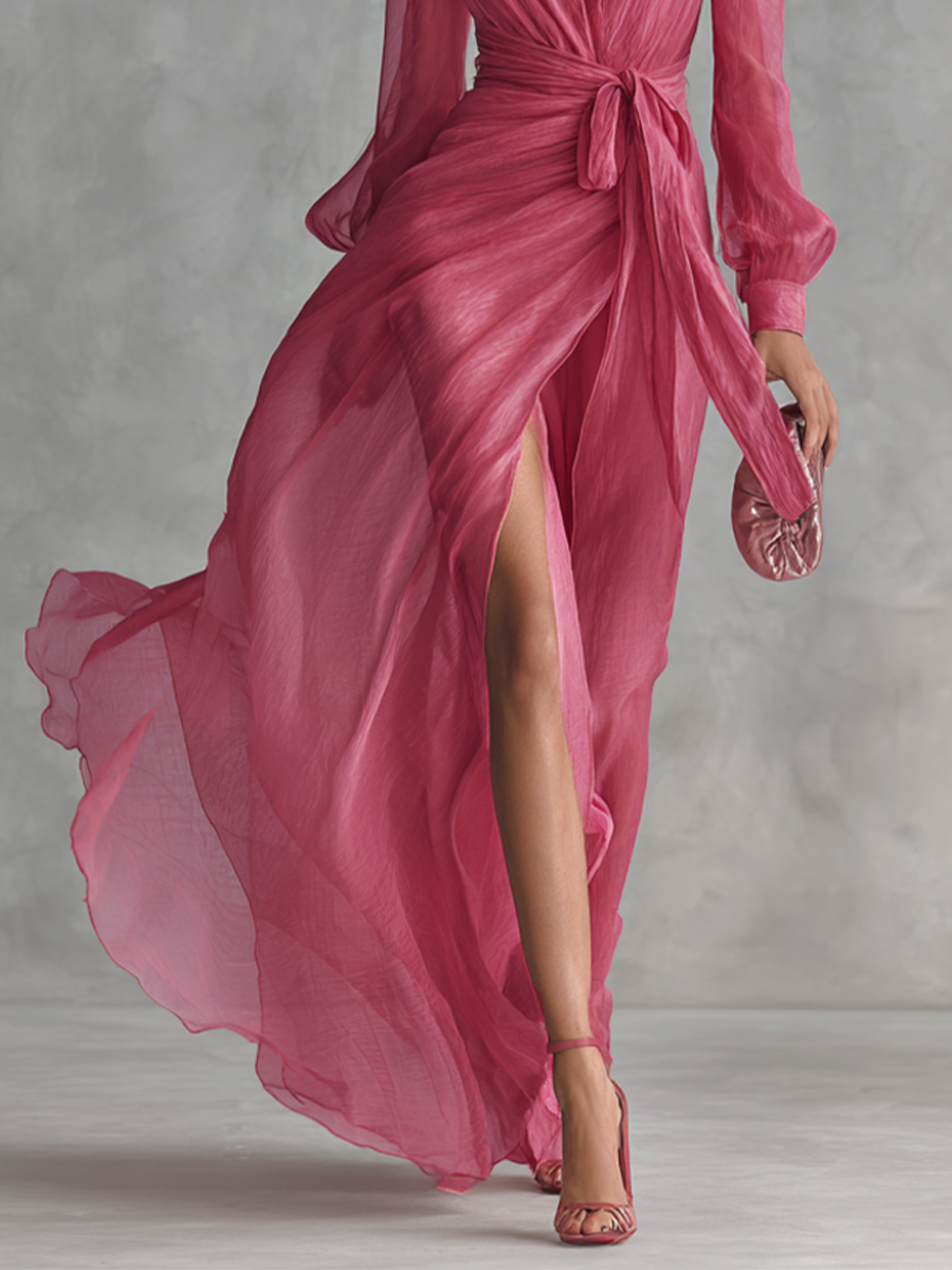 VIVIENNE™ - BEADED V-NECK MAXI DRESS