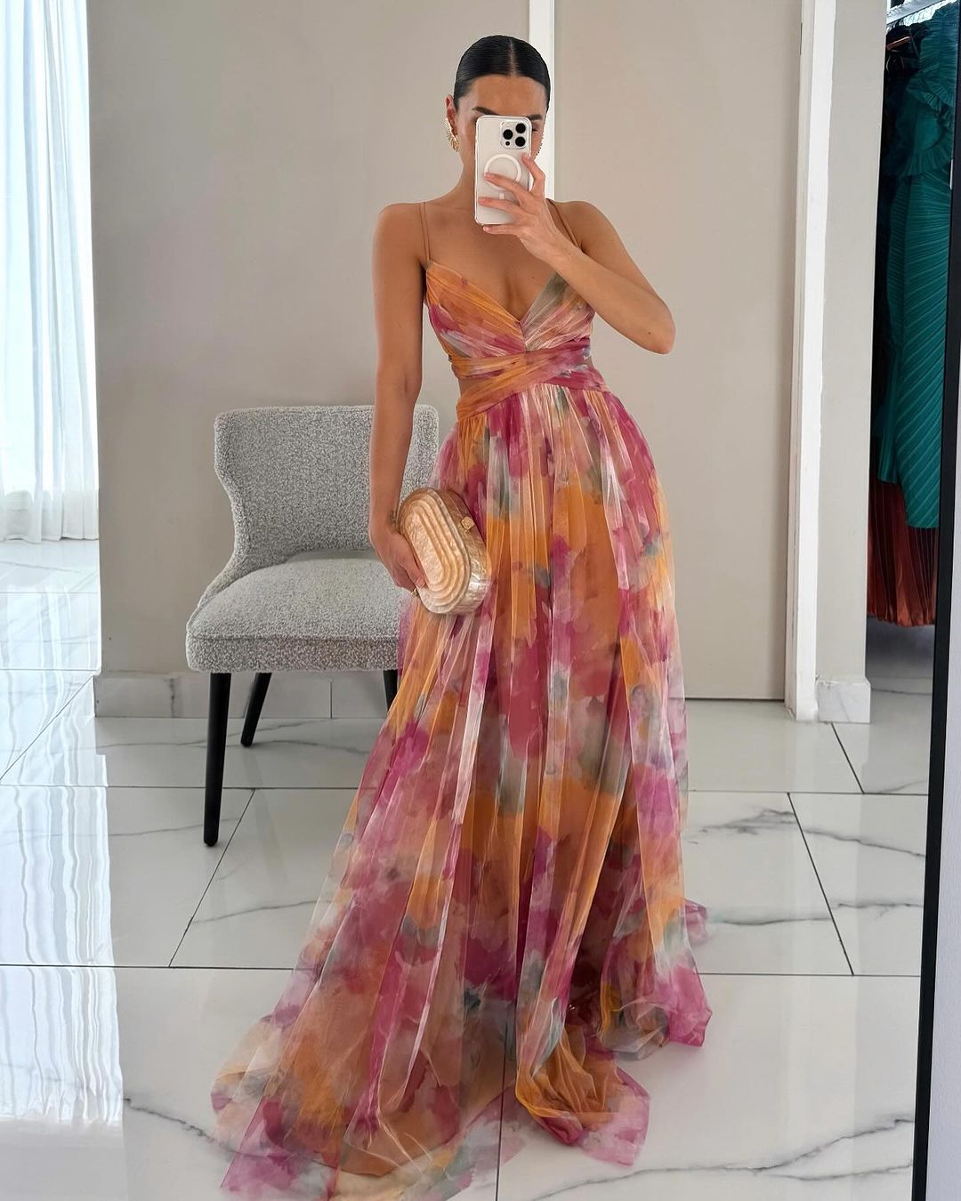 GISELLE™ - FLORAL PRINT MIDI DRESS