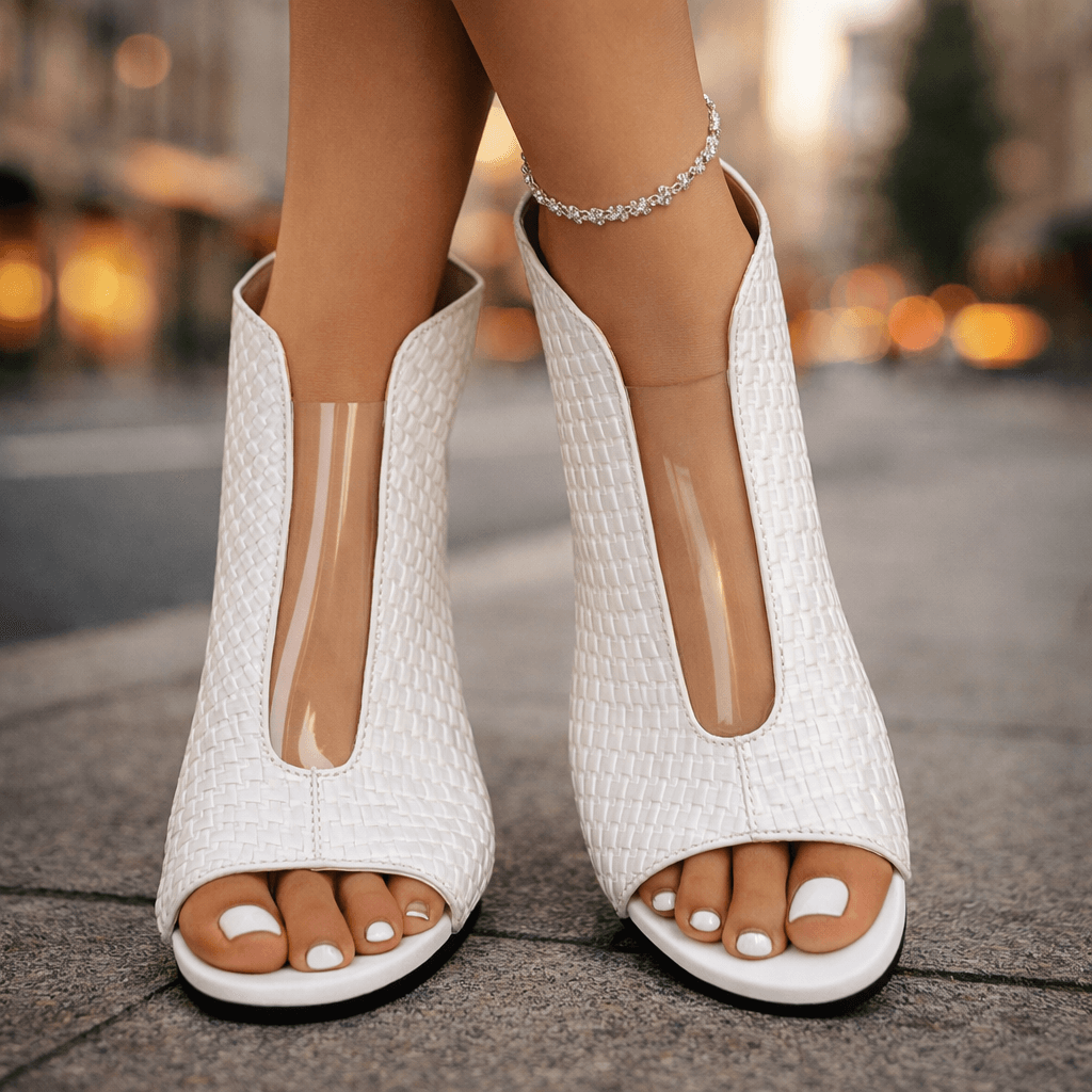 ZINAHEEL™ - SCULPTURAL BLOCK HEEL SANDALS