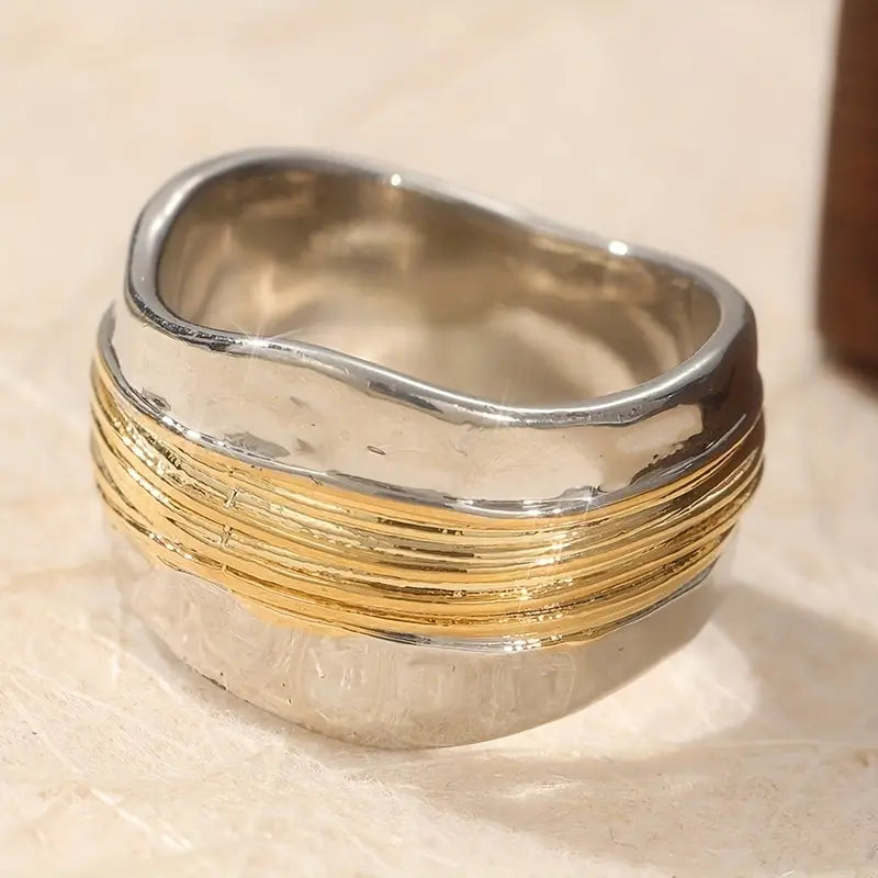 DUOTONE™ - TWO-TONE RING SILVER & GOLD