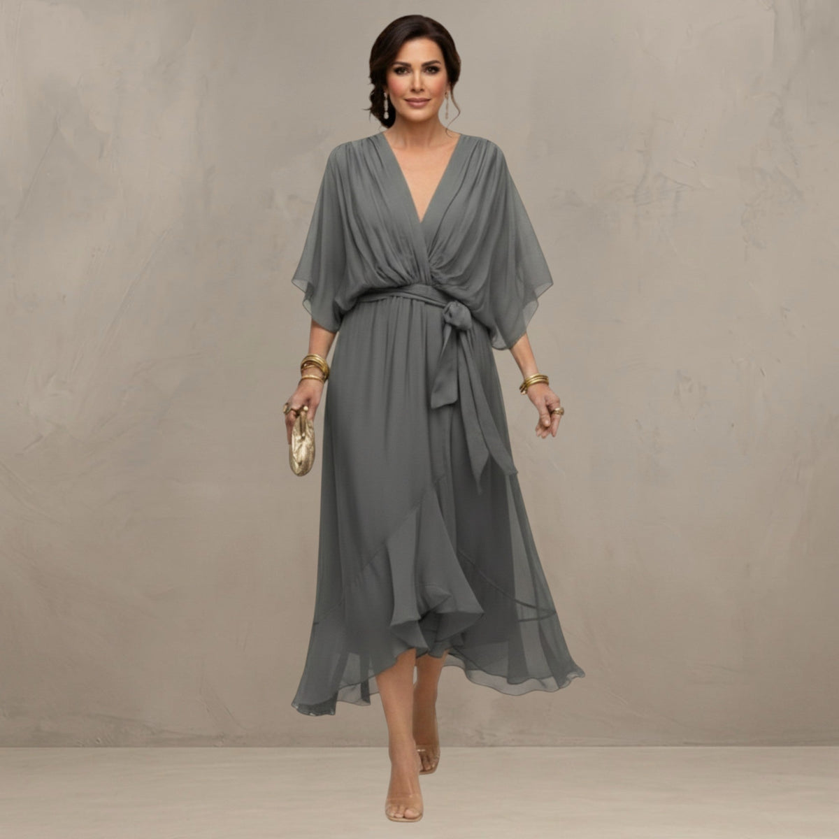 MARTA™ - FLOWING CHIFFON MAXI DRESS