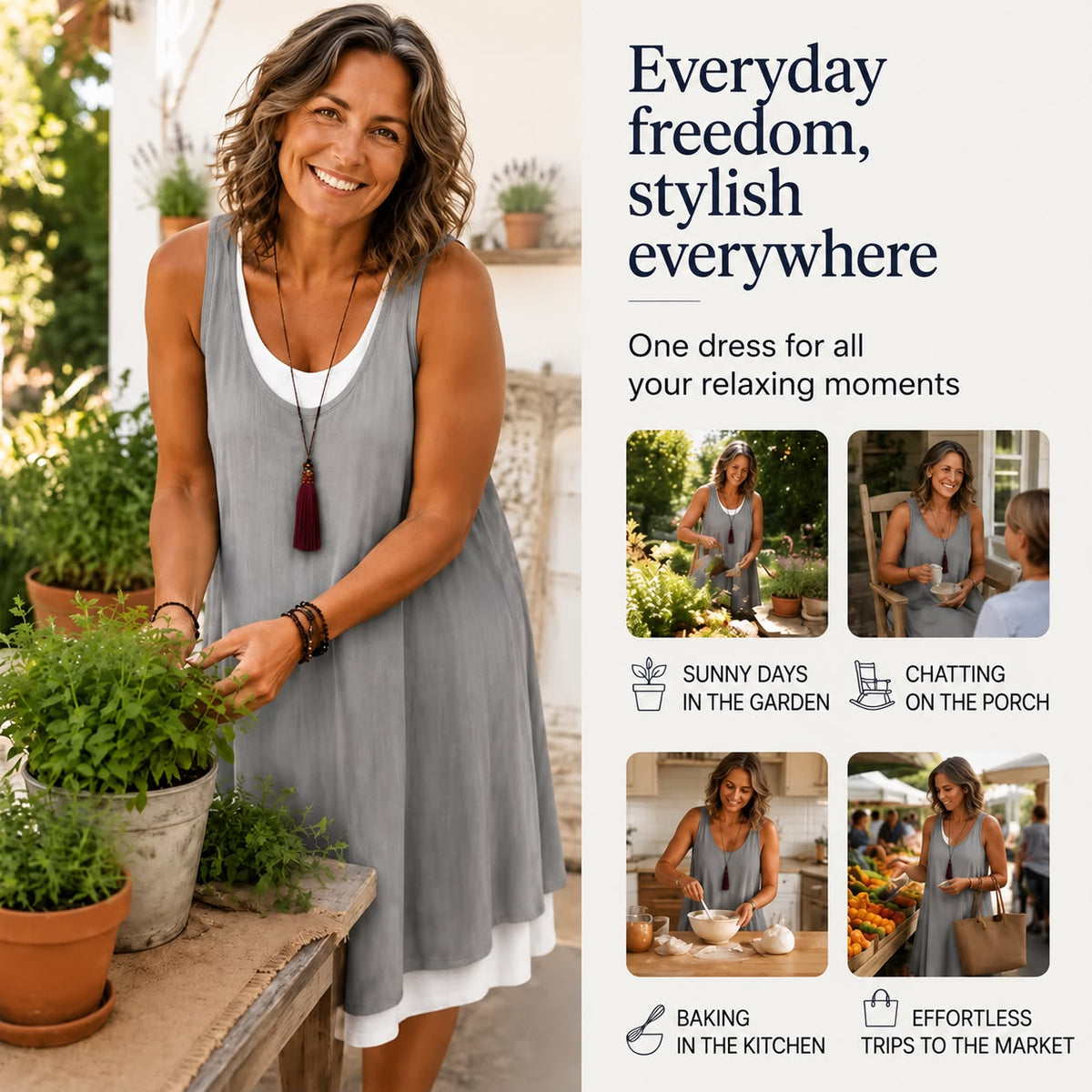 ROSALIND™ - SLEEVELESS TANK DRESS