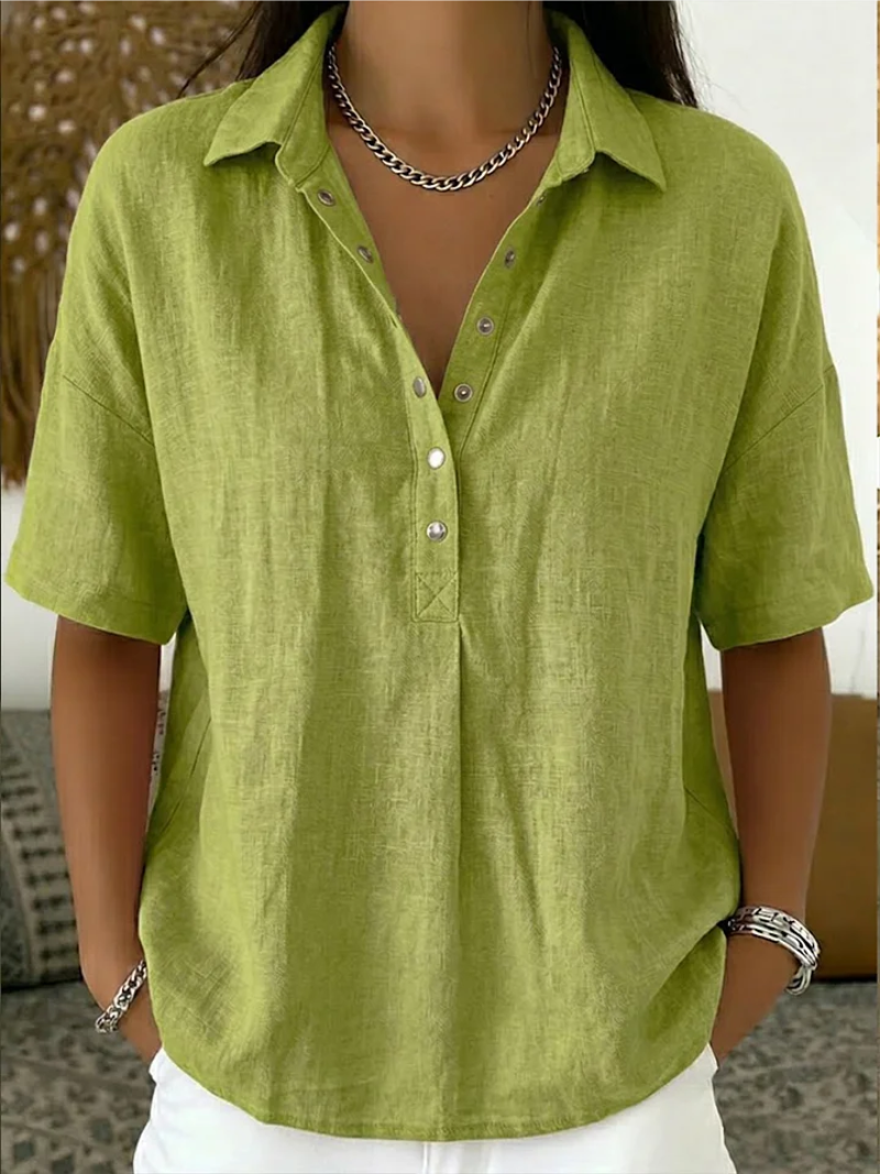 DELACROIX™ - CLASSIC BUTTON-DETAIL BLOUSE