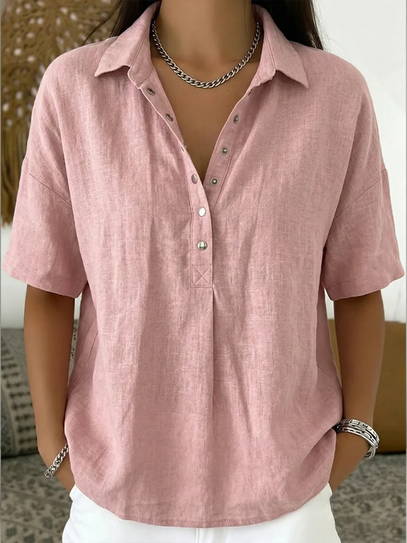 DELACROIX™ - CLASSIC BUTTON-DETAIL BLOUSE