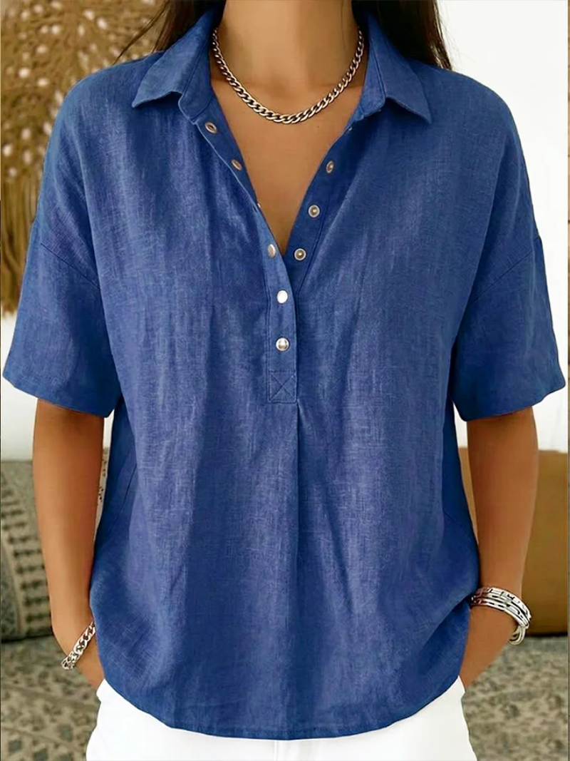 DELACROIX™ - CLASSIC BUTTON-DETAIL BLOUSE