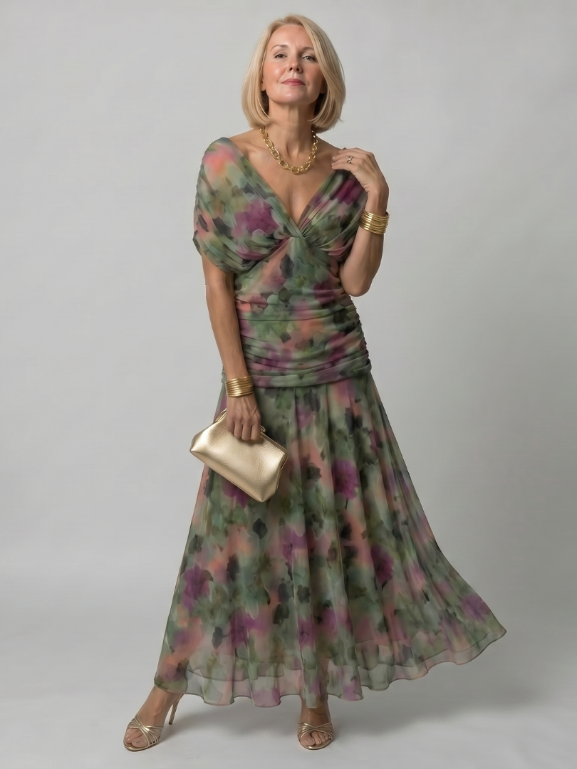 CALEN™ - OFF-SHOULDER FLOW MIDI DRESS
