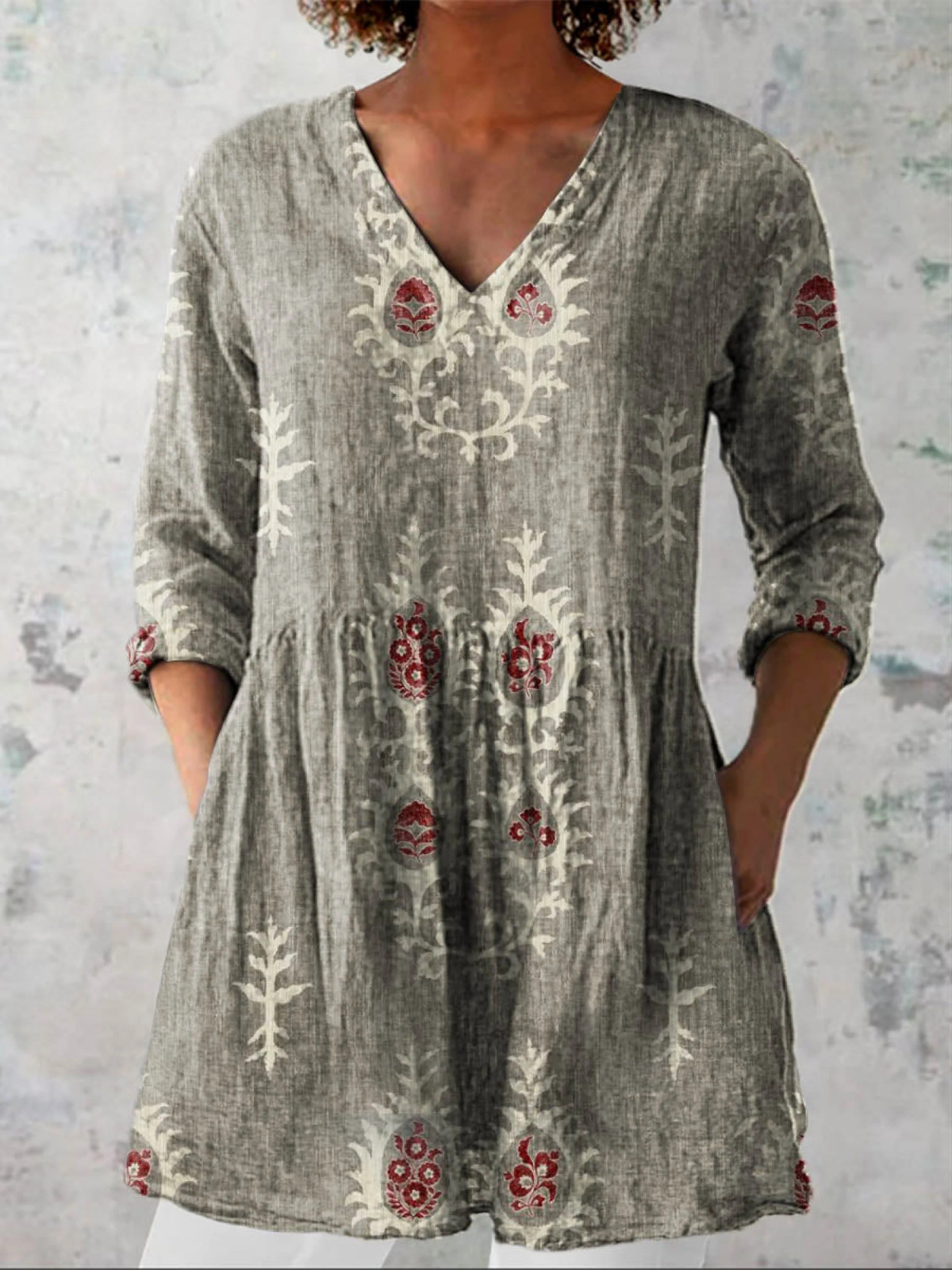 ELISE™ - FLOWING V-NECK BLOUSE