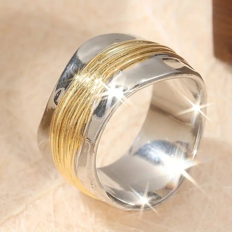 DUOTONE™ - TWO-TONE RING SILVER & GOLD