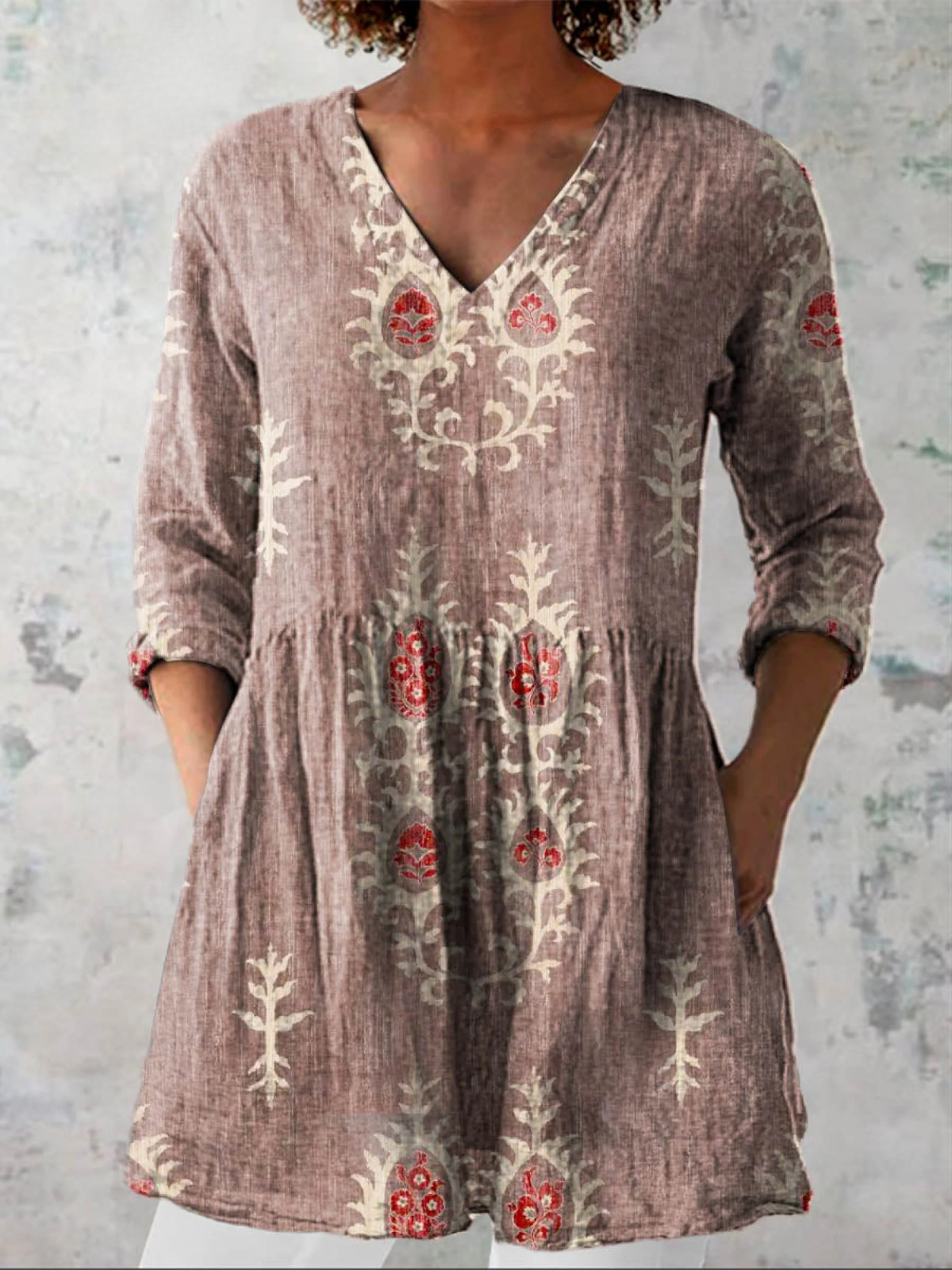 ELISE™ - FLOWING V-NECK BLOUSE