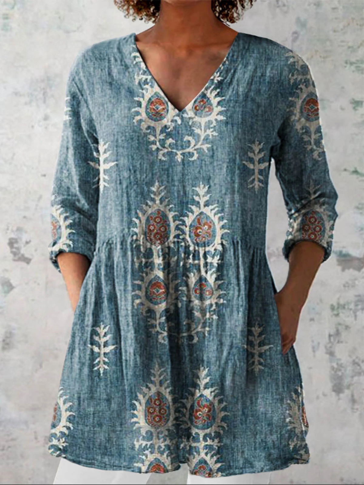 ELISE™ - FLOWING V-NECK BLOUSE