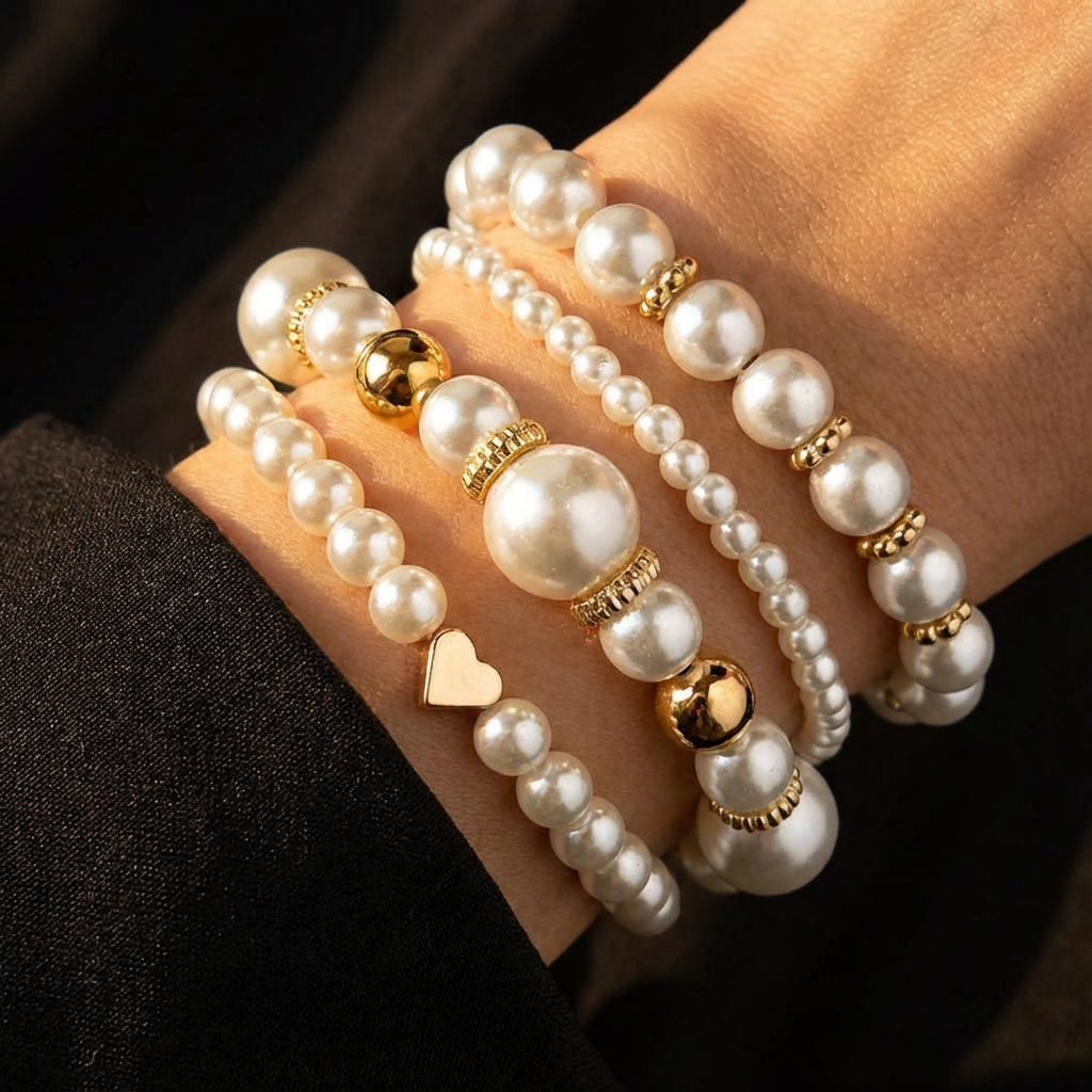 LOVELLE™ - PEARL BRACELET SET