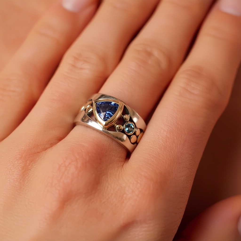 BLUECREST™ - VINTAGE RING WITH BLUE CRYSTAL