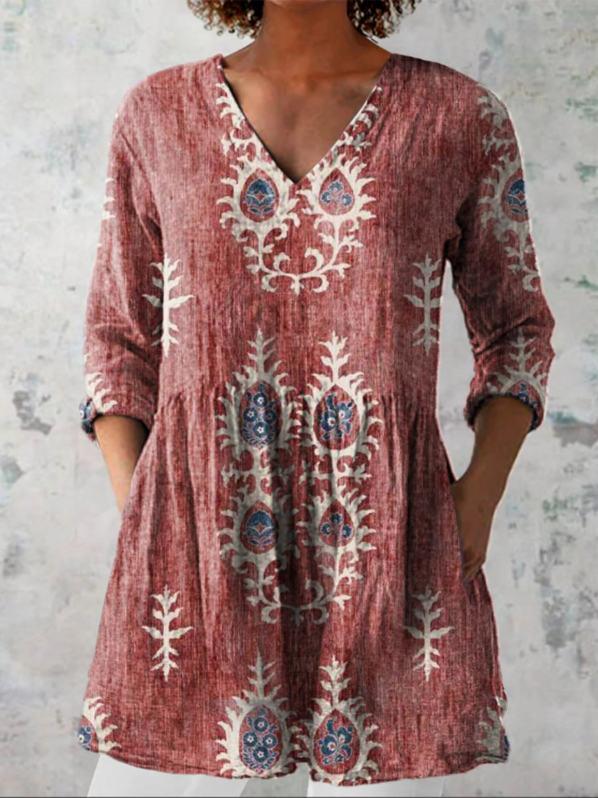 ELISE™ - FLOWING V-NECK BLOUSE