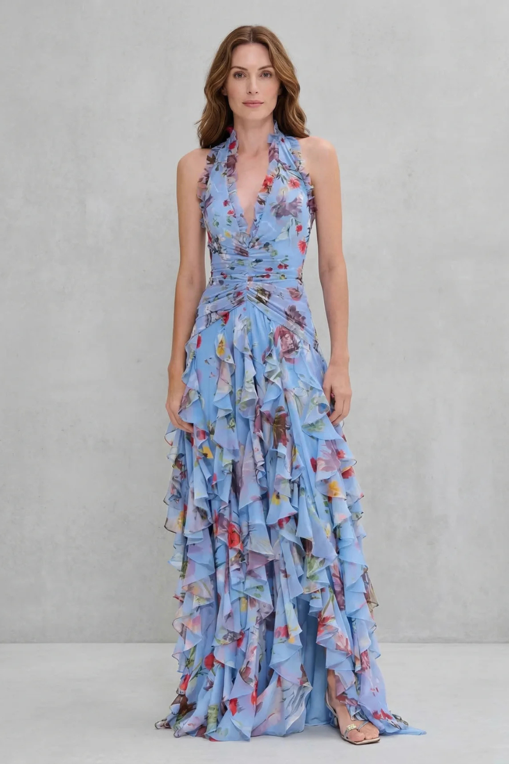 BELLADINA™ - TIERED FLORAL MAXI DRESS