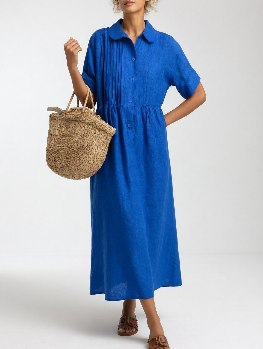 LYSANDRA™ - FLOWING SUMMER SHIRT DRESS