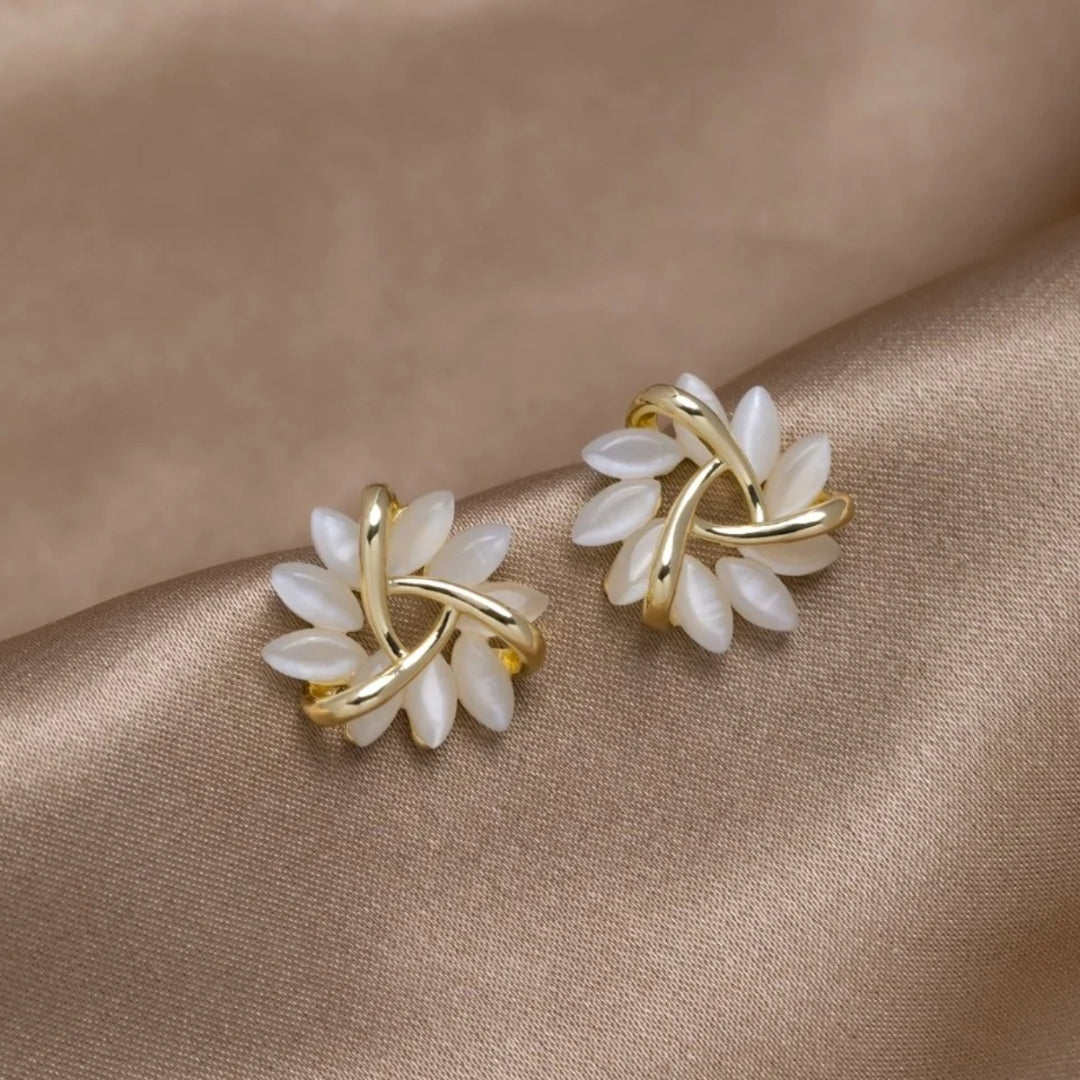 OPALINE™ - ROUND OPAL FLOWER EARRINGS