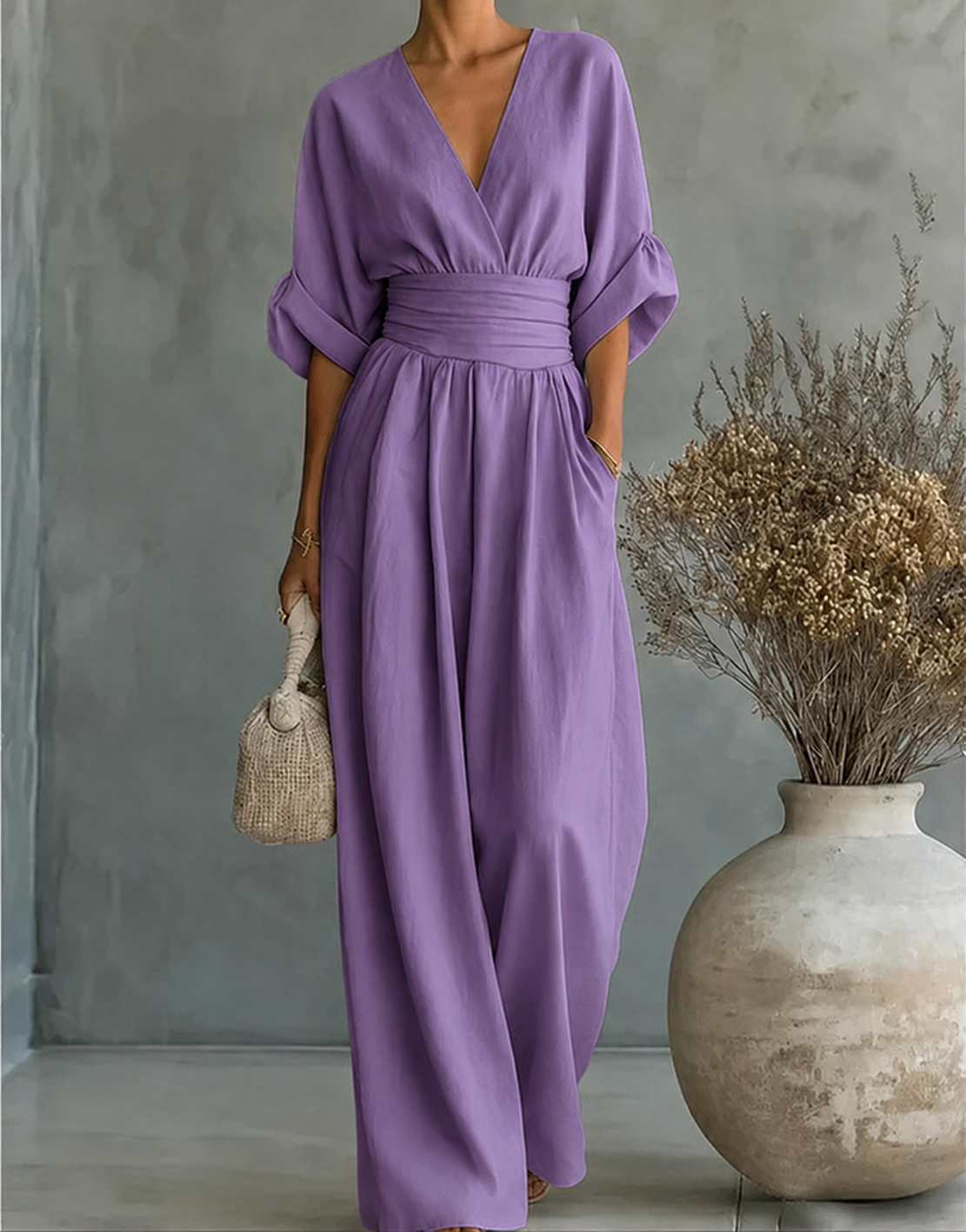ELOISE™ - FLOWING V-NECK JUMPSUIT