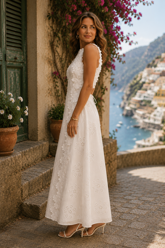 DELLA™ - EMBROIDERED MAXI DRESS