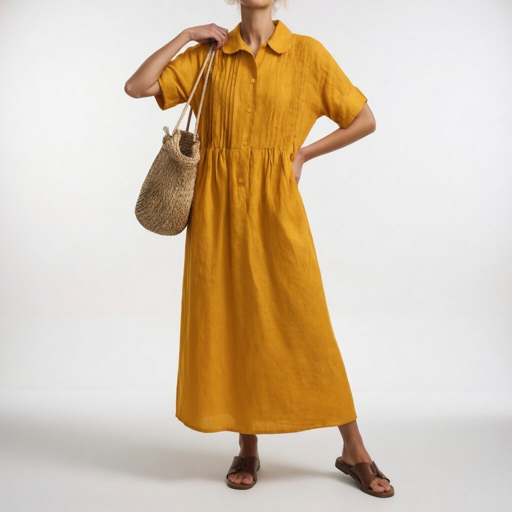 LYSANDRA™ - FLOWING SUMMER SHIRT DRESS