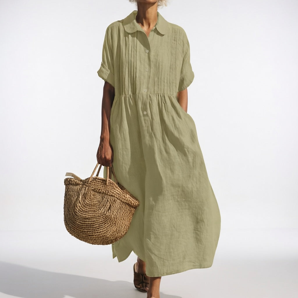 LYSANDRA™ - FLOWING SUMMER SHIRT DRESS