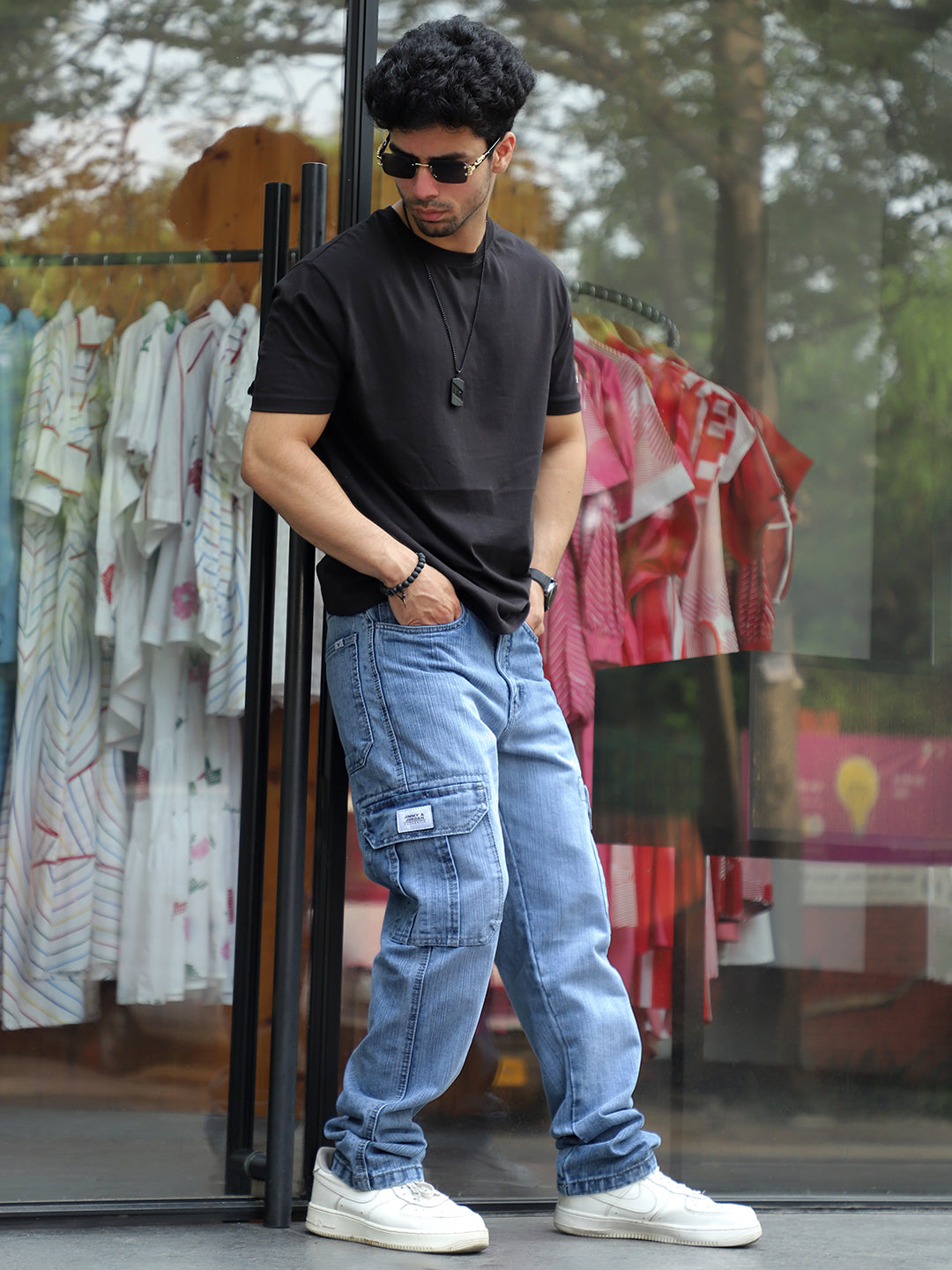BRENNAN™ - BAGGY DENIM CARGO PANTS