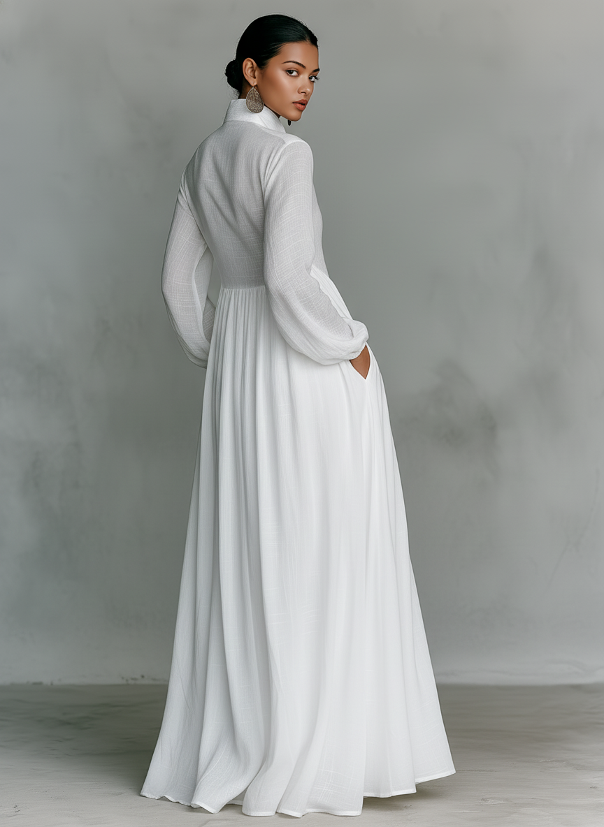 ARIA™ - PATCHWORK LINEN MAXI DRESS