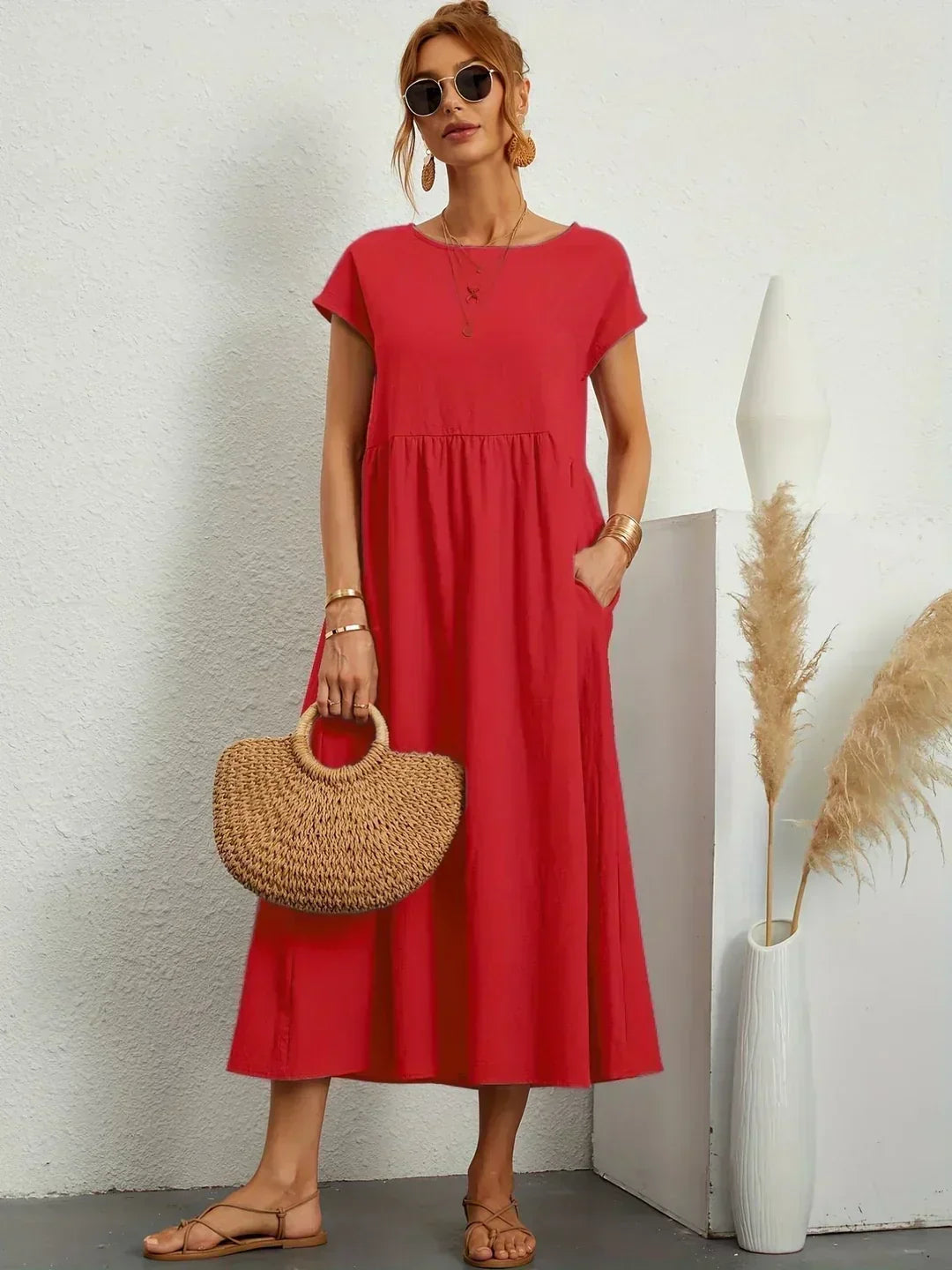 GENEVRE™ - FLOWING MIDI DRESS