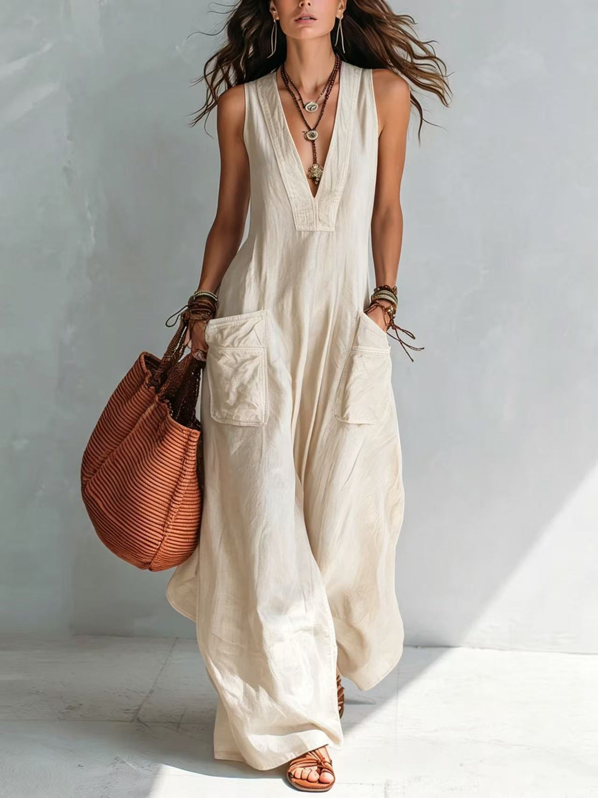 MARISOL™ - V-NECK VACATION JUMPSUIT