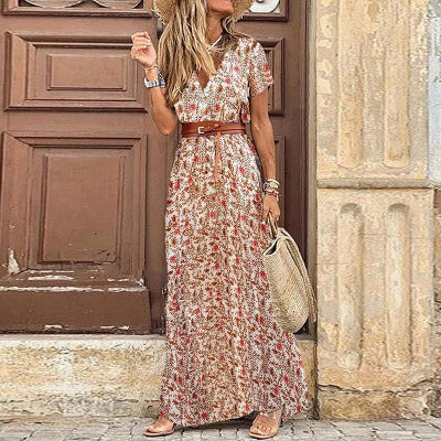 SOLVEIG™ - BELTED BOHO DRESS