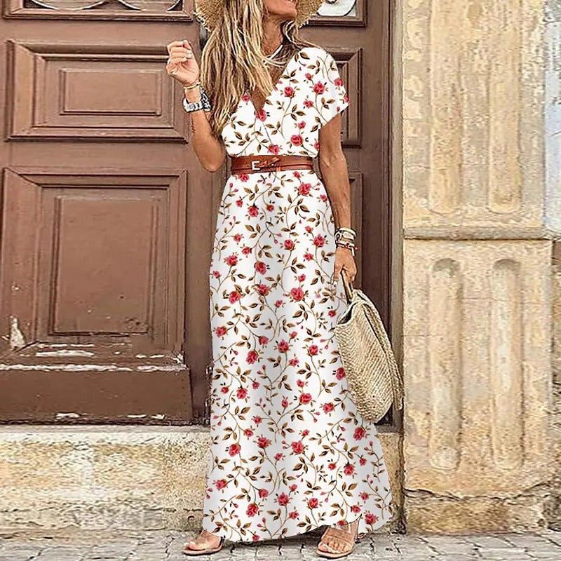 SOLVEIG™ - BELTED BOHO DRESS