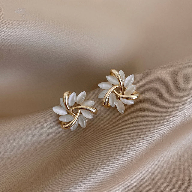 OPALINE™ - ROUND OPAL FLOWER EARRINGS