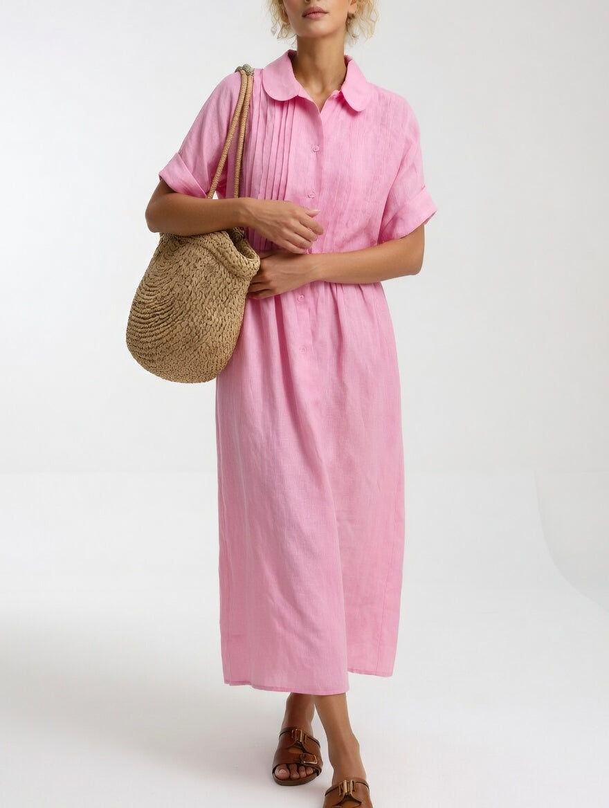 LYSANDRA™ - FLOWING SUMMER SHIRT DRESS