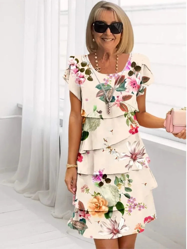 ORIANE™ - RUFFLE A-LINE DRESS