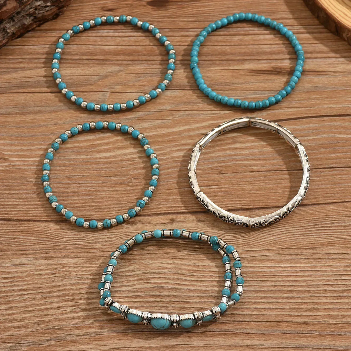 TALIA™ - BOHO TURQUOISE BEAD BRACELET SET