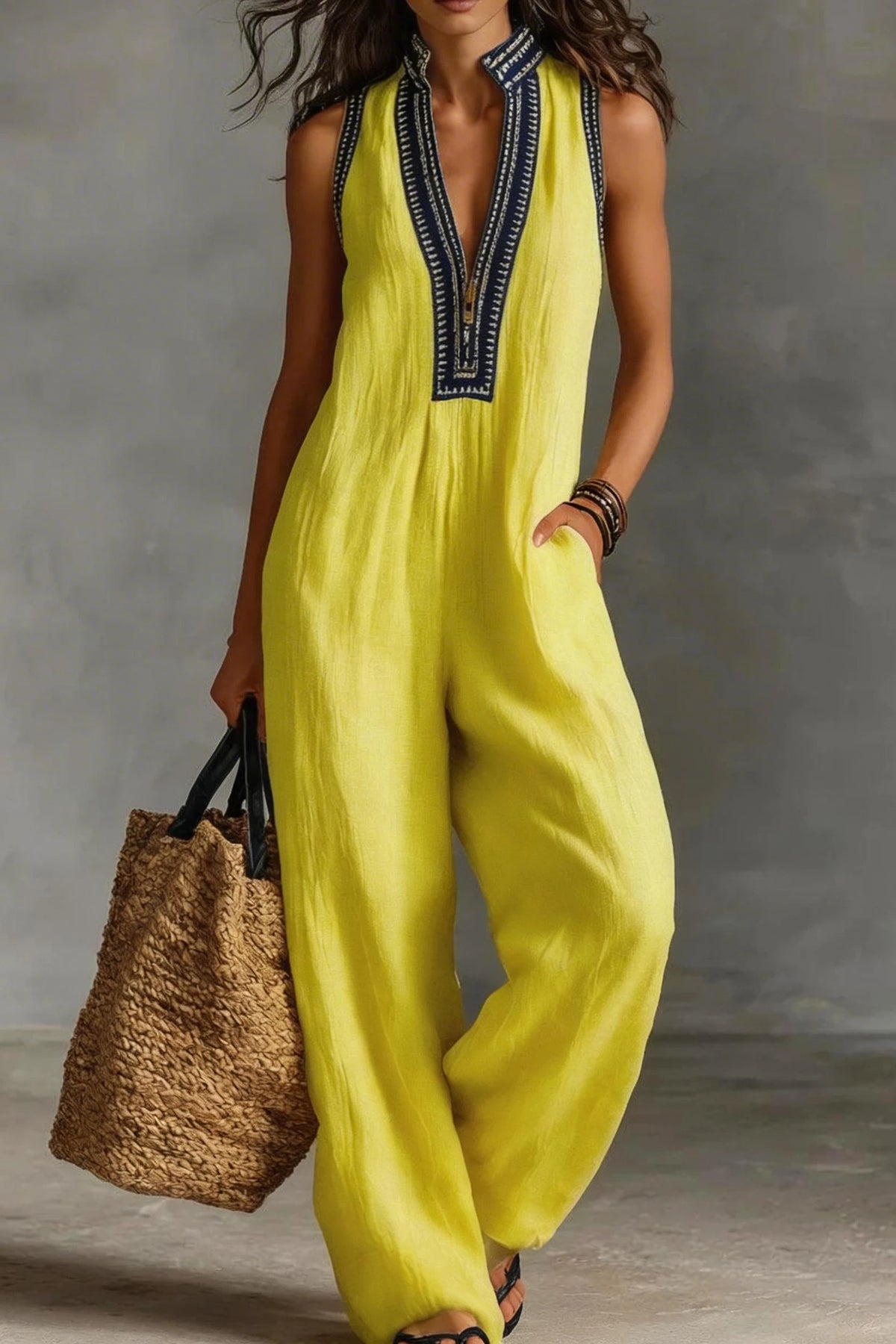SAVANNAH™ - BOHEMIAN CROPPED JUMPSUIT